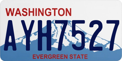 WA license plate AYH7527