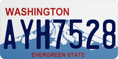 WA license plate AYH7528