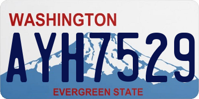 WA license plate AYH7529