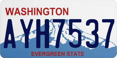 WA license plate AYH7537