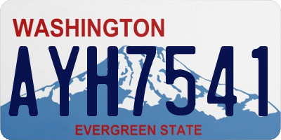 WA license plate AYH7541