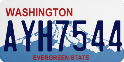 WA license plate AYH7544