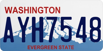 WA license plate AYH7548