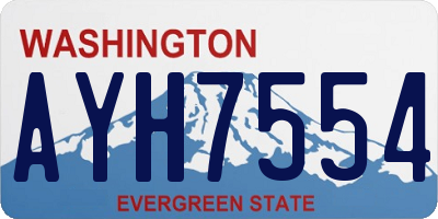 WA license plate AYH7554