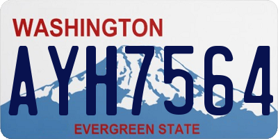 WA license plate AYH7564