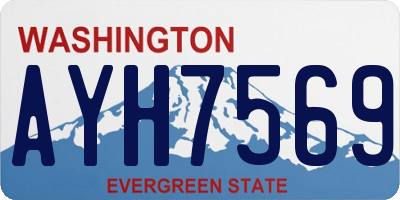 WA license plate AYH7569