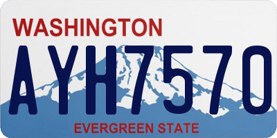 WA license plate AYH7570