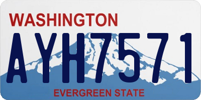 WA license plate AYH7571