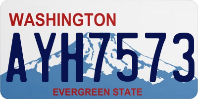 WA license plate AYH7573
