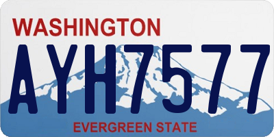 WA license plate AYH7577