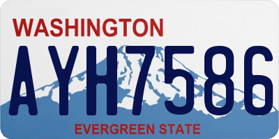 WA license plate AYH7586