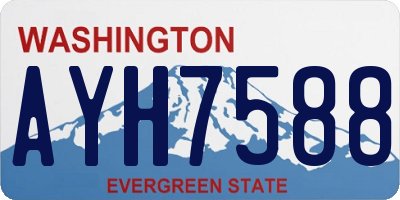 WA license plate AYH7588