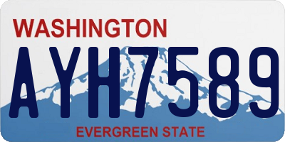 WA license plate AYH7589