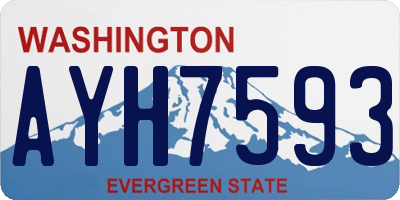 WA license plate AYH7593