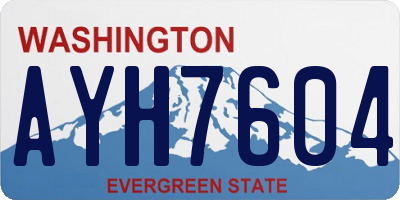 WA license plate AYH7604