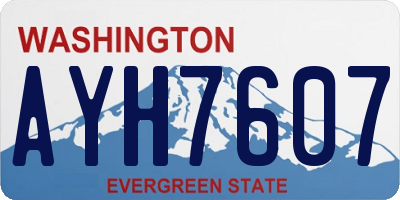 WA license plate AYH7607