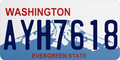 WA license plate AYH7618