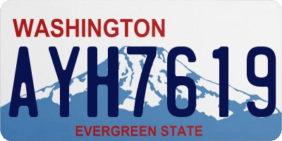 WA license plate AYH7619