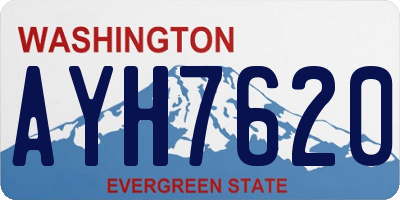 WA license plate AYH7620