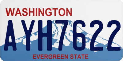 WA license plate AYH7622