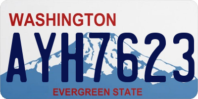 WA license plate AYH7623