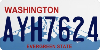 WA license plate AYH7624