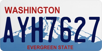 WA license plate AYH7627