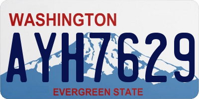 WA license plate AYH7629