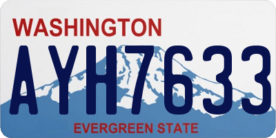 WA license plate AYH7633
