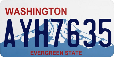 WA license plate AYH7635