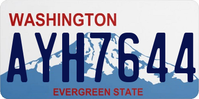 WA license plate AYH7644