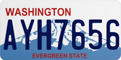 WA license plate AYH7656
