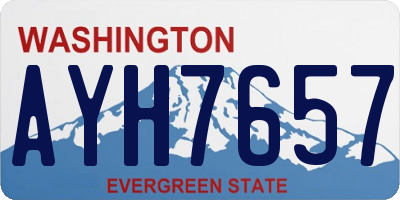 WA license plate AYH7657