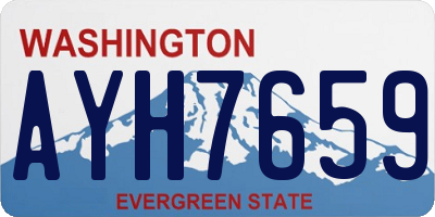 WA license plate AYH7659