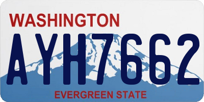 WA license plate AYH7662