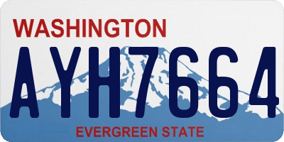 WA license plate AYH7664