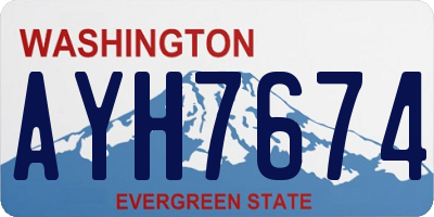 WA license plate AYH7674