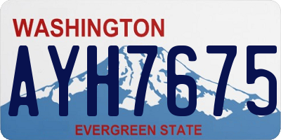 WA license plate AYH7675