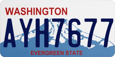 WA license plate AYH7677
