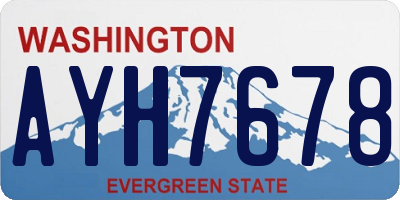 WA license plate AYH7678