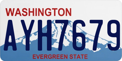 WA license plate AYH7679