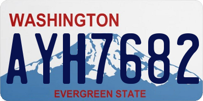 WA license plate AYH7682