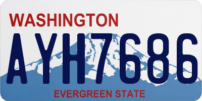 WA license plate AYH7686