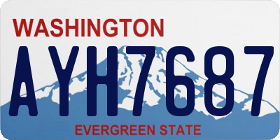 WA license plate AYH7687