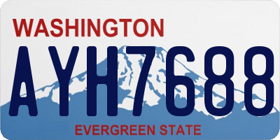 WA license plate AYH7688