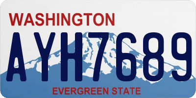WA license plate AYH7689