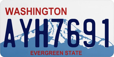 WA license plate AYH7691