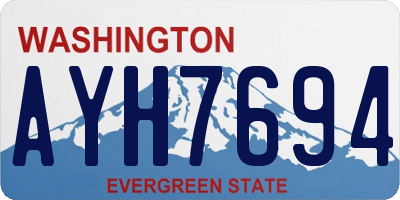 WA license plate AYH7694