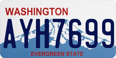 WA license plate AYH7699