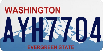 WA license plate AYH7704